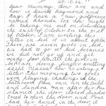 Hand written letter to mother from primary school-aged child