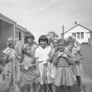 Girls playtime at Exeter Area School 1964 or 1965